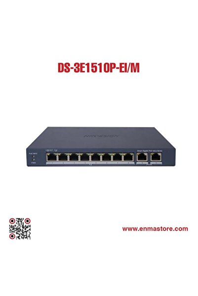 Hikvision سويتش هيكفيجن DS-3E1510P-EI/M – سويتش PoE مُدار 10 منافذ جيجابت