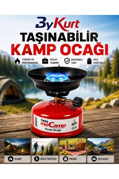 ByKurt Gaz Kartuşlu Taşınabilir Kamp Ocağı Yüksek Isı Performansı