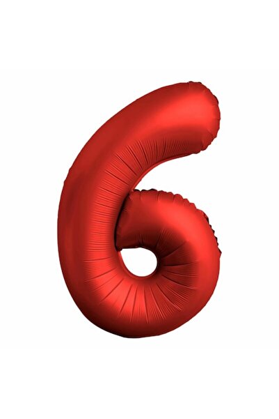 OEM Balon număr din folie, 102cm, Roșu satinat