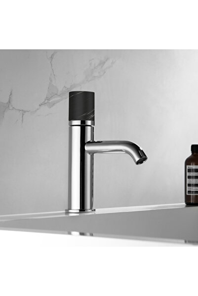 Karag Μπαταρία νιπτήρα JOAN Μαύρο Μάρμαρο 24601-424A-MN