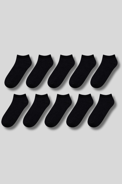 aw adawhite Men's 10-Pack Cotton Bootie Socks