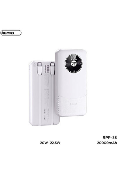 Remax RPP-38 Power Bank 20000mAh 22.5W Λευκό