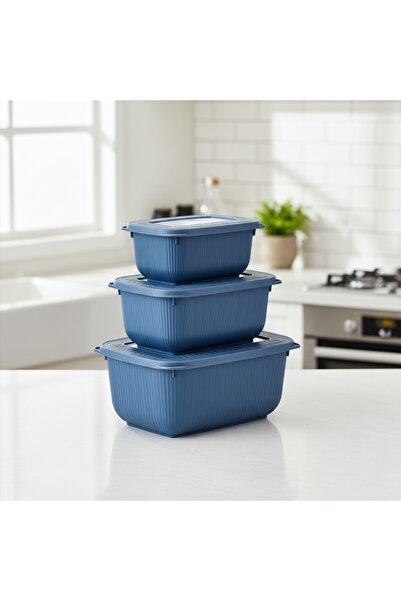 Matiate Home Set of 3 Linea Storage Containers Rectangular (3.05 Lt)