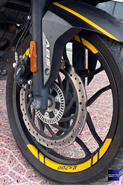 Banxtre 8 Pieces Wheel Rim Stripe Sticker Set for Bajaj Pulsar Rs200 (Enough ...