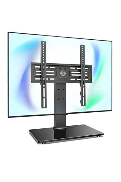 ELTRAZONE Adjustable TV Stand Mount with Tempered Glass Base Max Vesa For 37-...