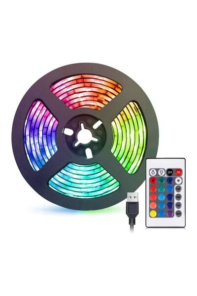 ELTRAZONE LED Light Strip 5M USB RGB Waterproof Decoration Lighting with Remo...