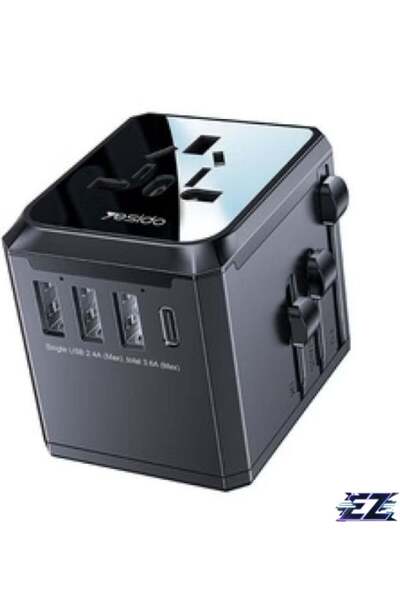 ELTRAZONE 3 USB + 1 USB-C Port Universal Travel Adapter – Worldwide Compatibi...