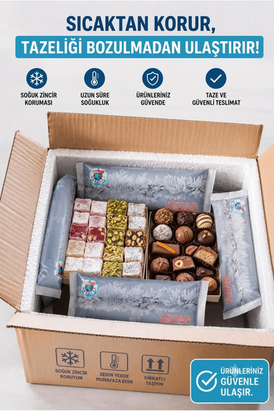 sfs elektrik BUZ JELİ 70 Adet Buz Aküsü 280 Gr Soğutucu Jel Ice Pack Soğuk Zi...