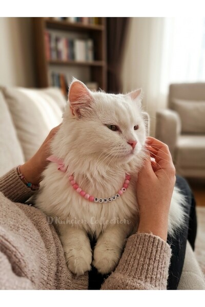 D'Kuhçien Boncuk Written Cat Collar, Cat Necklace, Dog Necklace, Cat Chain. A...
