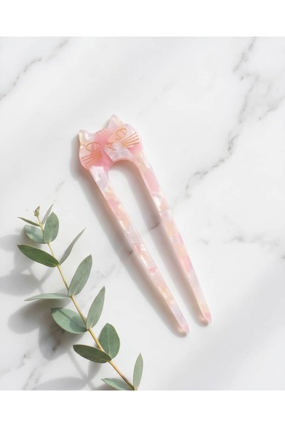 Portakal Esintisi Syluna Cat Bone Look Pin Bun Hairpin