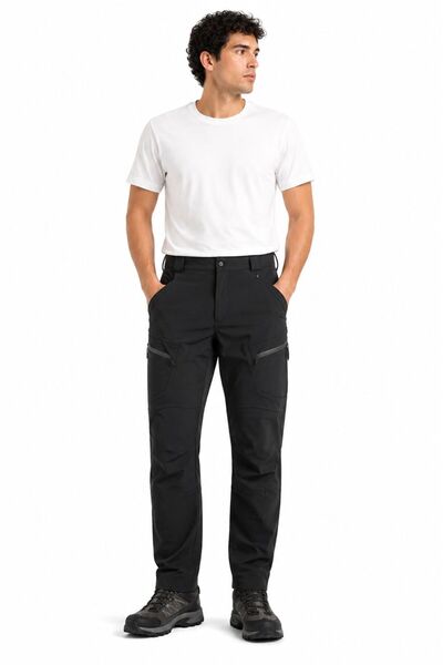 Erkek Outdoor Trekking Taktikal Likralı Softshell Kumaş Pantolon