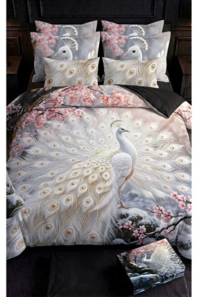 Elmas Dizayn Special Design Brand Double Duvet Cover Set Organic Satin & Cott...
