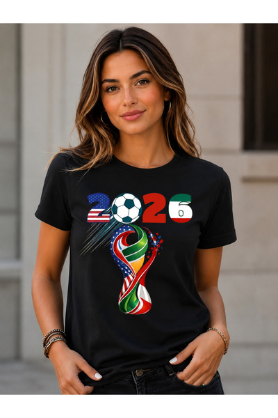 VODEXA Unisex Oversize T-Shirt World Cup Printed 100% Cotton T-Shirt Comforta...