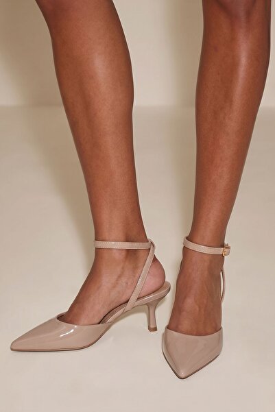 Luigi Μυτερές Γόβες Slingback με Λουράκι - Νουντ - 41