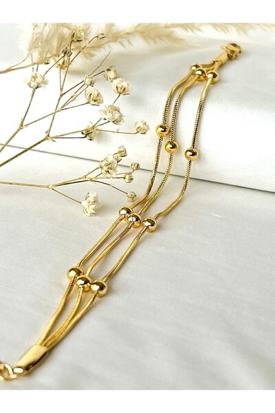 Umrece 3-Chain Steel Dorica Bracelet (17+5 cm)