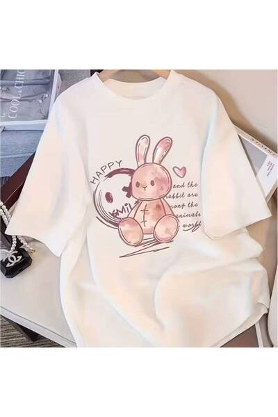 STITCHLY تي شيرت رياضي بياقة دائرية وأكمام قصيرة، تصميم فضفاض وقابل للتنفس، ت...
