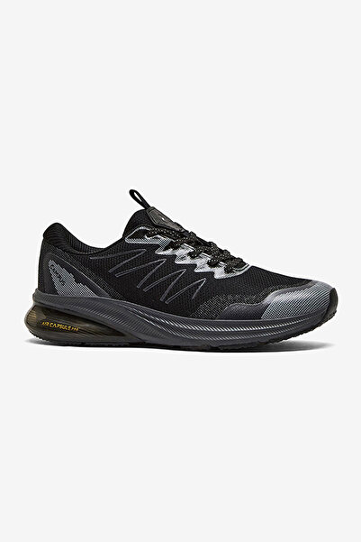 Campus Men BEGIN Marathon Cushion Lace-Up Running Shoes-Black