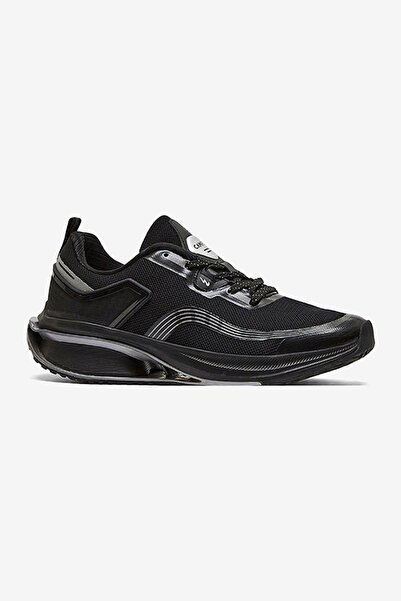 Campus Men FLUTTER Memory Foam Lace-Up Running Shoes-Black