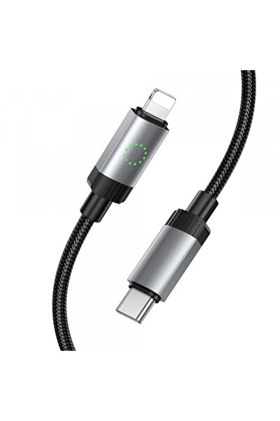 Hoco Cablu Date si Incarcare USB-C - Lightning X117, 27W, 1m, Negru