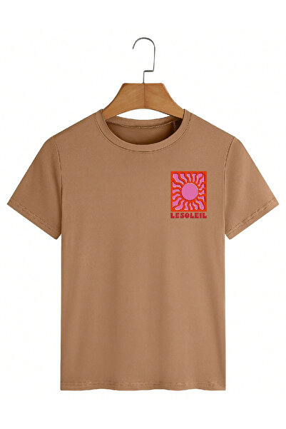 Evendi T-Shirt - Καφέ - Κανονική εφαρμογή