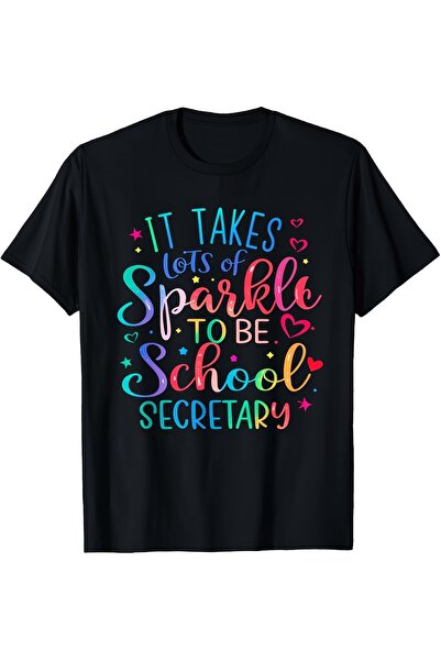 BASEPULSE تي شيرت رجالي مطبوع عليه عبارة "It Takes Sparkle To Be A School Sec...