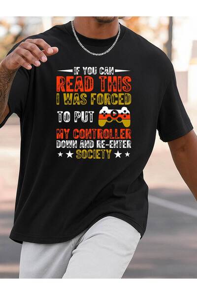212Wear 1pc Men'S Funny Video Game Humor T-Shirt 100% 180GSM Heavyweight Blac...