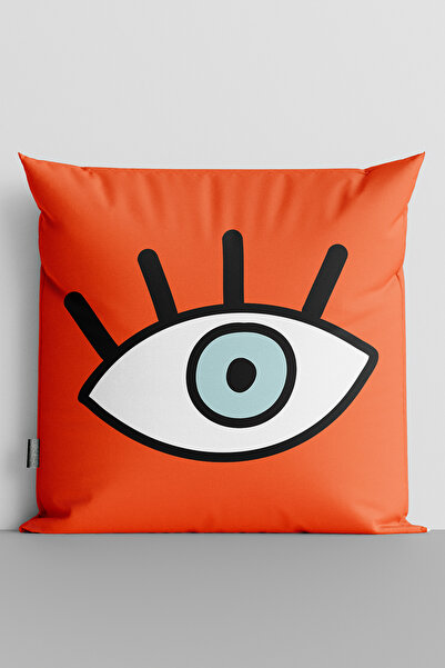TicaretJet غطاء وسادة مطبوع رقميًا على الوجهين من Popart Eye - 147