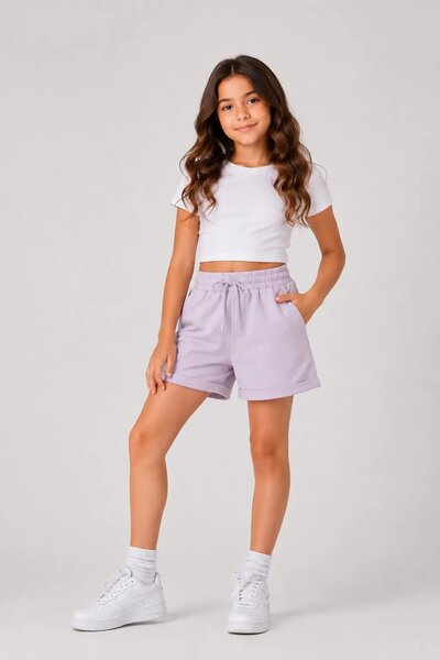 My Hanne Basic Double Leg Girls' Shorts 30605