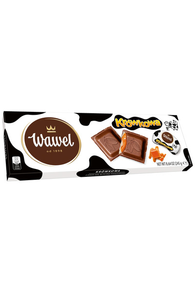 Wawel Ciocolata cu umplutura de caramel, Wawel, 245g, 52% cacao, 10 bucati