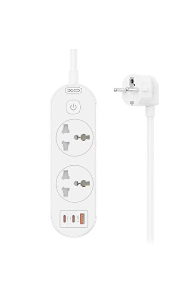 OEM Πολύπριζο EU, 2 πρίζες, 2 x USB-C, 1 x USB, 2500W, XO-WL31, Λευκό