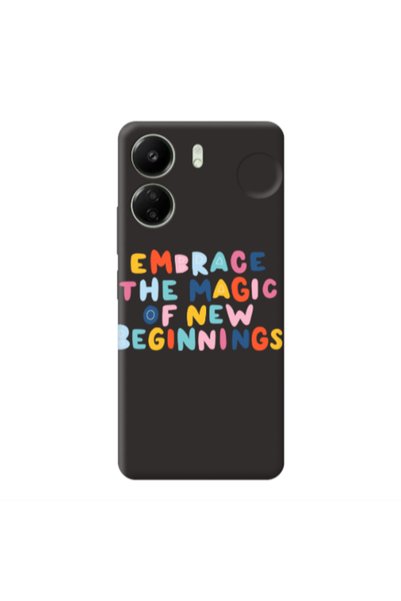 Other Xiaomi Redmi 13C Embrace Black Colored Silicone TPU Θήκη