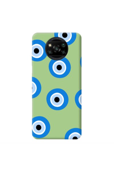 Other Xiaomi Poco X3 /X3 Pro Evil eyes beads Light Green Colored Silicone TPU...