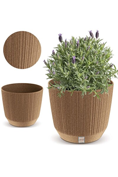 EDANTI Husă ghiveci plantă de interior 14,6 cm Ryfo pentru masă și pervaz Maro