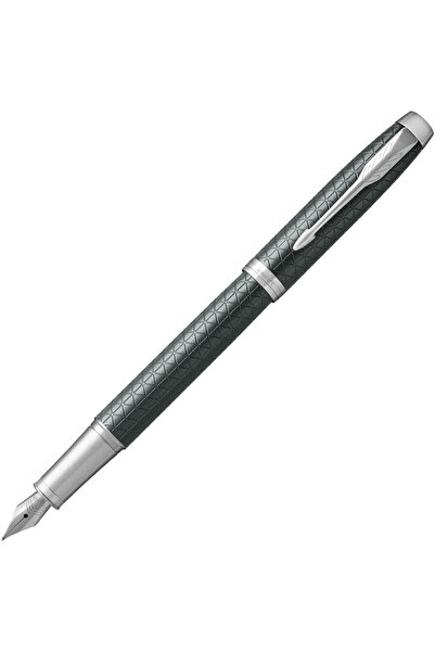 Parker قلم حبر IM، أخضر داكن فاخر، رأس متوسط الحجم مع حبر أزرق قابل لإعادة ال...