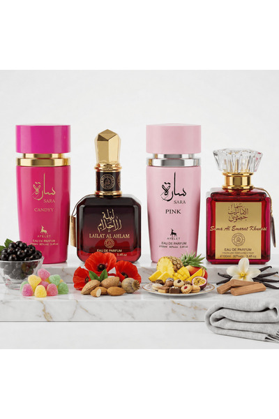 Ayelet Set de 4 Parfumuri Orientale 100 ML - Sara Candy + Lailat Al Ahlam + S...
