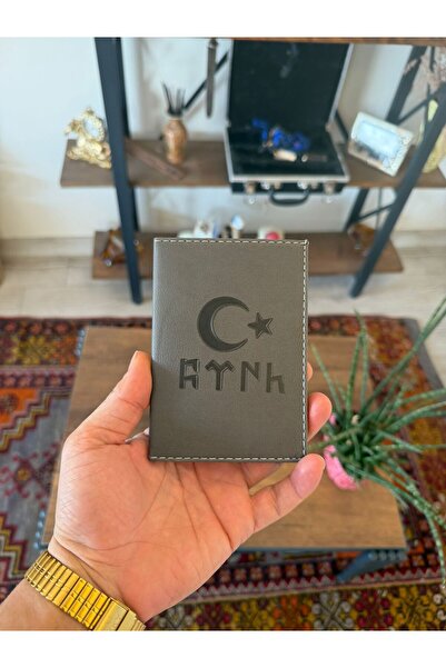 EFE DERİ BAYRAK gri türk Deri Dikişli Araç Ruhsat Kılıfı Kabı Oto Ruhsatlık A...