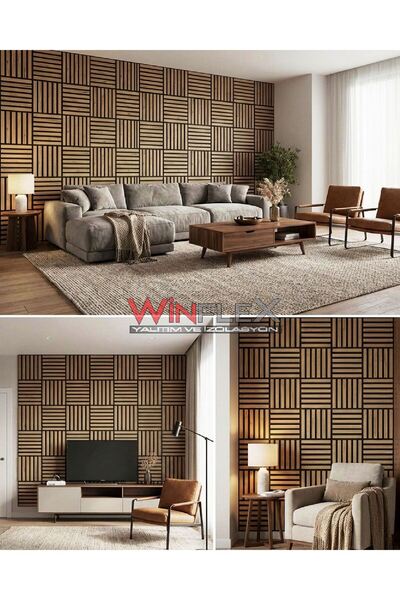 WİNFLEX MİNİ EKO AKUSTİK AHŞAP PANEL - 30X30CM