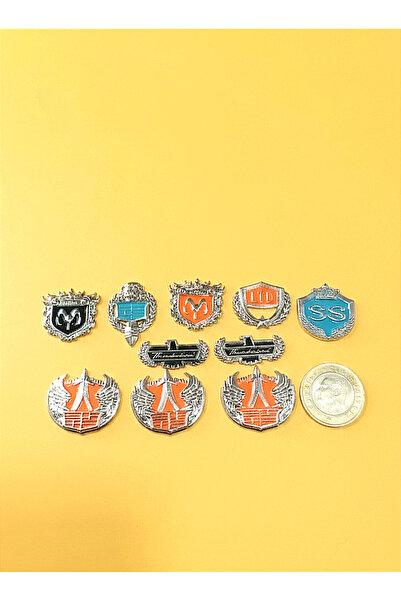 lina oto aksesuar 10 Pieces of Metal Nuts with Emblem Tape