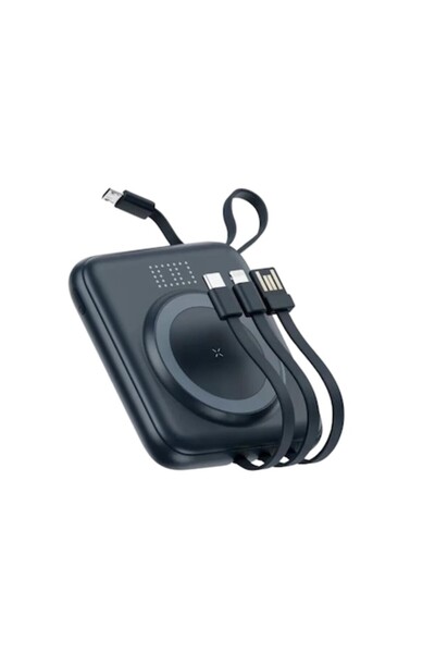 TU&YA ®   Baterie externă wireless 4-în-1 de 10.000 mAh, LED, Încărcare rapid...