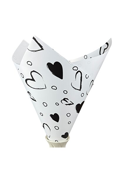 OEM Celofan pentru Flori Plastic Negru si Alb 57x57 cm
