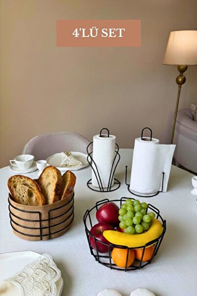 Edora Home Set of 4 Black Swan Napkin Holders, Upright Paper Towel Holders, O...