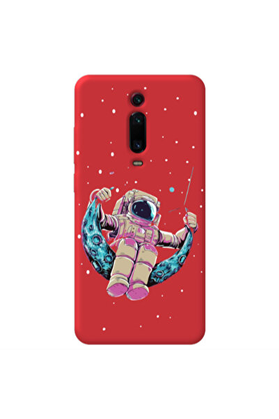 Other Xiaomi Mi 9T Pro Astronaut swinging on the moon Red Colored Silicone TP...
