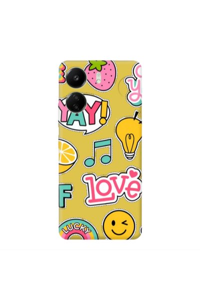 Other Xiaomi Redmi 13C Cute desing Yellow Colored Silicone TPU Θήκη