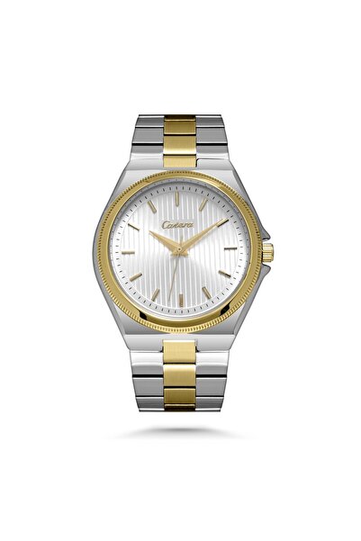 catera Catera Silver Color Gold Dial White Men's Watch