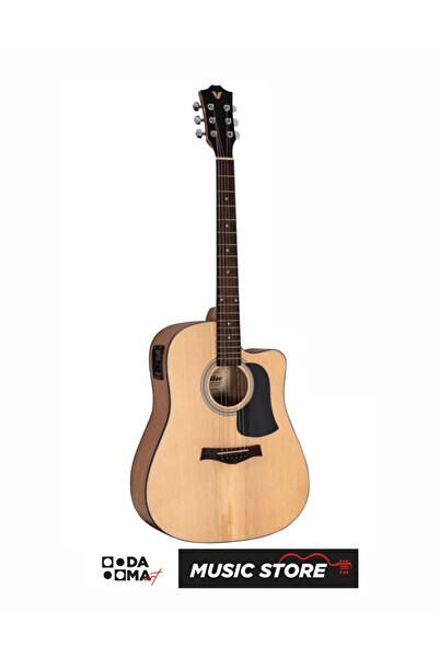 VALLER AG240 EQ Elektro Akustik Gitar - Naturel