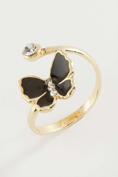 ZERO LAND Nhrhls Stone Enamel Ring Small (220830) - Black
