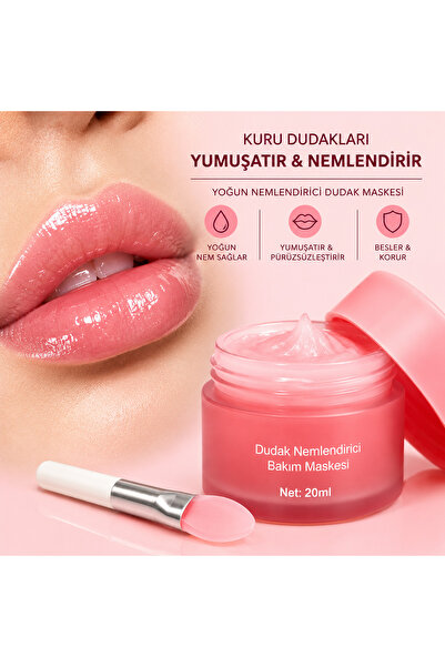 Yoğun Nemlendirici Dudak Bakım Maskesi 20 ml – Gece ve Günlük Dudak Bakımı