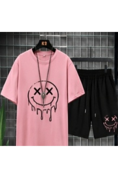 COZYWEAR Unisex Oversize Shorts Set Short Sleeve T-Shirt Comfortable Fit Summ...