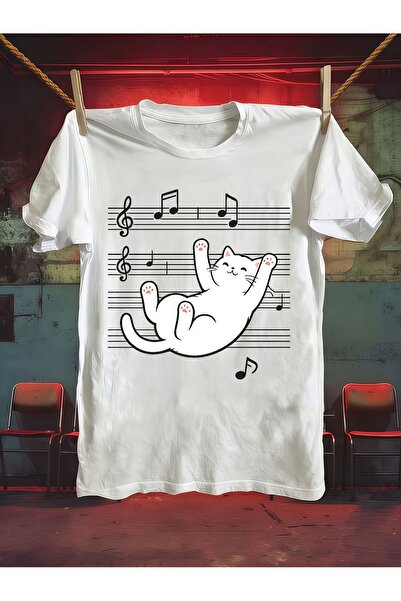 212Wear Men'S Pure Short-Sleeve T-Shirt, with Musical Cat Print Design, Suita...