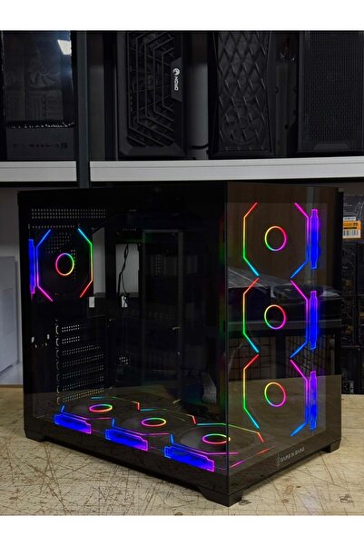 GAME IN GAME Dream Siyah 7X12 cm Argb Kumandalı Fanlı Gaming Akvaryum Kasa